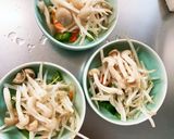 豆腐バーグ入ピリ辛冷麺スープ味ドーム蒸し作り方12写真