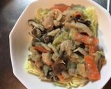残り物を使った卵抜きモダン焼き作り方3写真