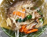 豆腐バーグ入ピリ辛冷麺スープ味ドーム蒸し作り方21写真