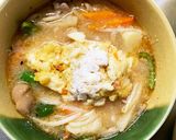 豆腐バーグ入ピリ辛冷麺スープ味ドーム蒸し作り方24写真