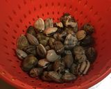 野菜と白身魚のボンゴレロッソ風スープ作り方1写真