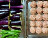 ＊肉団子となすの中華風うま煮＊作り方1写真