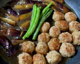 ＊肉団子となすの中華風うま煮＊作り方3写真