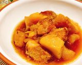 豚角煮の残り汁で、絶品肉じゃが！作り方6写真