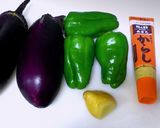 なすとピーマンと豚バラ肉の生姜焼き炒め作り方1写真