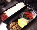 冷凍とうふひじきハンバーグ弁当作り方3写真