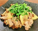 10分以下☆豚肉と長芋のにんにく醤油炒め作り方4写真
