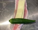 豚バラ肉のオクラチーズ巻き焼き作り方3写真