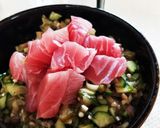 オクラときゅうりのネバネバ丼作り方12写真