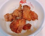 唐揚げとタルタルソース、唐揚げタルタル丼作り方1写真