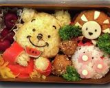 キャラ弁＊おにぎりを食べるプーさん作り方17写真