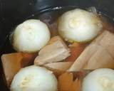 丸ごと新たまねぎと生利節の煮物作り方8写真