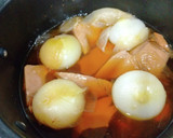 丸ごと新たまねぎと生利節の煮物作り方10写真