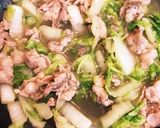 白菜と豚バラの山椒とろみラーメン作り方3写真