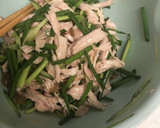 鶏胸肉(ゆでどり)とねぎとザーサイ和え作り方4写真