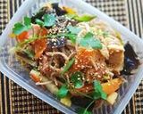彩り野菜と蕎麦のペペロンチーノ作り方4写真