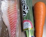 人参・小ねぎ・鯛さしをレモン醤油で作り方1写真