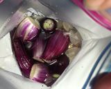 珍しい！！紫らっきょうの甘酢漬けです！！作り方2写真
