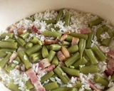 インゲンとベーコンの洋風炊き込みご飯作り方2写真