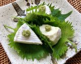 簡単和風おつまみ♪チーズ大葉包み山葵添え作り方2写真