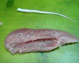 お弁当に☆ﾍﾞｰｺﾝでｻｻﾐ巻き♪作り方2写真