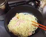 バター醤油焼きうどん作り方3写真