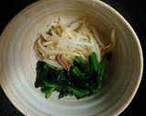粉状揚げイカ入もやしと法蓮草の中華和え作り方6写真