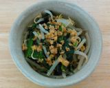 粉状揚げイカ入もやしと法蓮草の中華和え作り方10写真