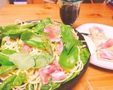 生ハムとバジルの冷製パスタ作り方4写真