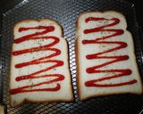 フィッシュソーセージで焼きサンドイッチ作り方2写真