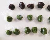 抹茶あん&こしあん・抹茶ちぎりパン作り方6写真