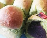 抹茶あん&こしあん・抹茶ちぎりパン作り方16写真