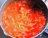 夏野菜とチキンのトマト煮込みパスタ作り方4写真