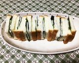 チーズと大葉と海苔のサンドイッチ♪作り方2写真