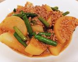 超簡単！大根の甘辛 肉味噌あんかけ！！作り方7写真