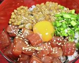 漬けマグロでばくだん丼と白身の卵スープ作り方4写真