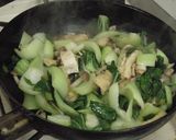 チンゲン菜としめじの卵とじ丼作り方3写真