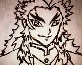 鬼滅の刃　煉獄さんキャラチョコケーキ作り方1写真