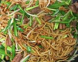 大分風麺パリ♪モツニラもやし焼きそば作り方4写真