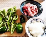 色鮮やかピーマンと万願寺とうがらしの肉詰作り方1写真