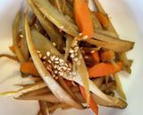 時短簡単ササガキごぼうのきんぴら作り方6写真
