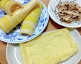 マダケ、油揚げ、干しいたけの煮物作り方1写真