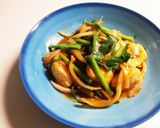 鶏胸肉とニラのニンニク風味の甘辛味噌炒め作り方6写真