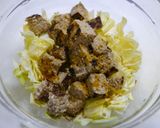 レンジで簡単！ハンバーグキャベツ和え作り方2写真