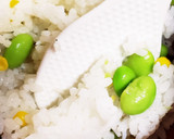 しらすと枝豆ともろこしのおにぎり作り方2写真