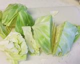 ハラミ&カシラ&キャベツ炒め。作り方2写真