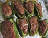 麻婆豆腐の素で作る、ピーマン肉詰め作り方5写真