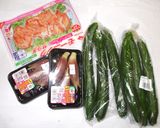 茗荷きゅうり胡麻油和え♪簡単カニカマ作り方1写真