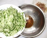 茗荷きゅうり胡麻油和え♪簡単カニカマ作り方5写真