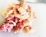 梅シロップ残り梅で！梅味噌ちくわ鳥しめじ作り方2写真